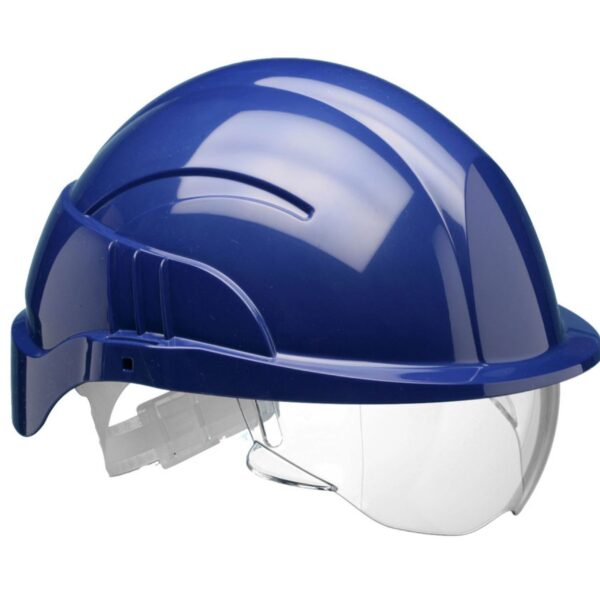 VISION PLUS SAFETY HELMET BLUE C/W INTEG
