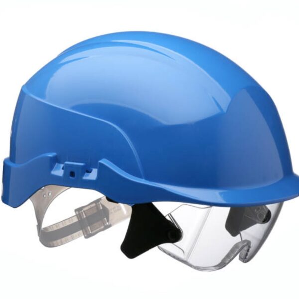 SPECTRUM BLUE HELMET C/W EYE SHIELD (S20