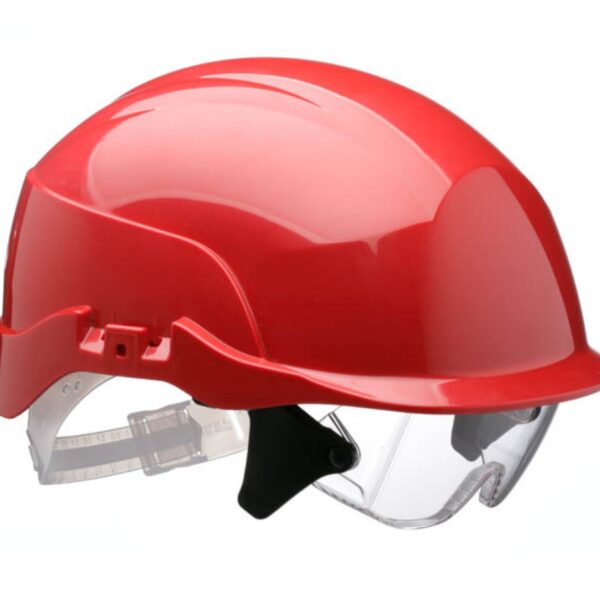 SPECTRUM RED HELMET C/W EYE SHIELD (S20R