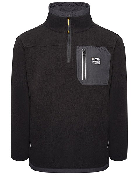 JCB Trade Heavyweight 1/4 Zip Black Tech