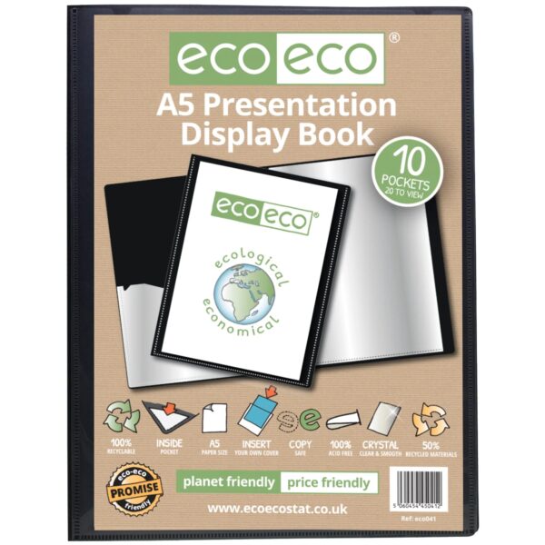A5 10 Pocket Presentation Display Book