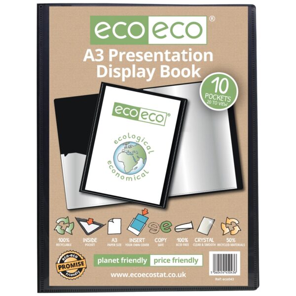A3 10 Pocket Presentation Display Book