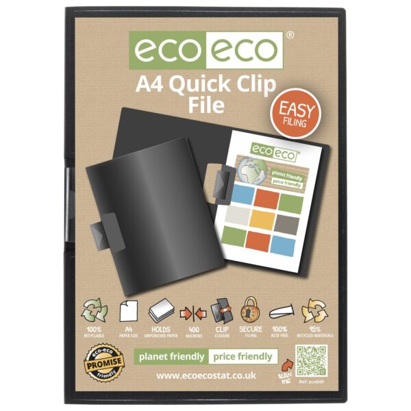 A4 95% Recycled Quick Clip File