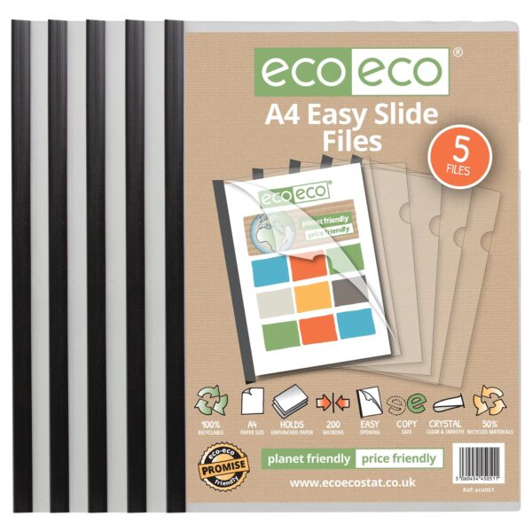 A4 50% Recycled Bag 5 Easy Slide Files