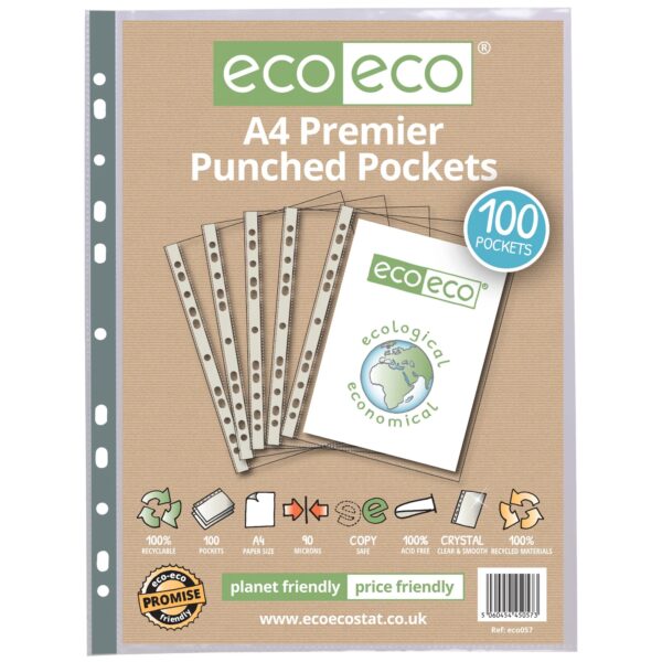 A4 Bag 100 Premier Multi Punched Pockets