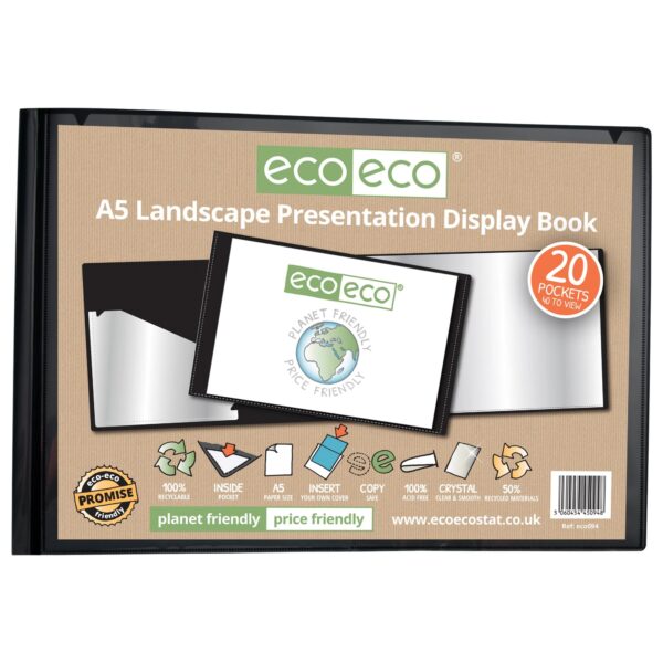 A5 20 Pocket Landscape Display Book