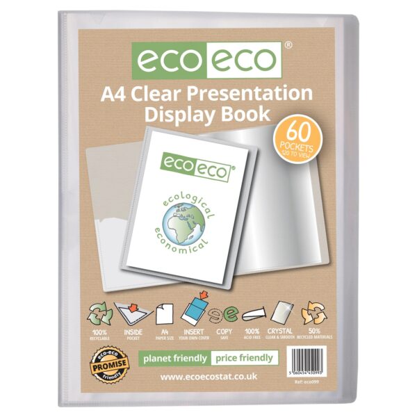 A4 Clear 60Pkt Presentation Display Book