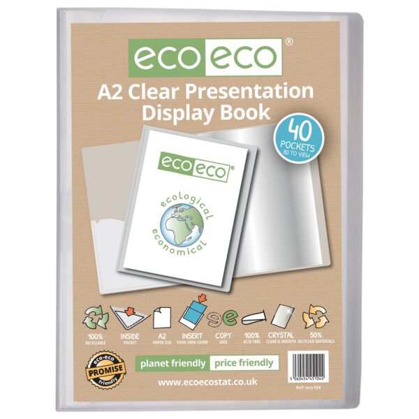 A2 Clear 40Pkt Presentation Display Book