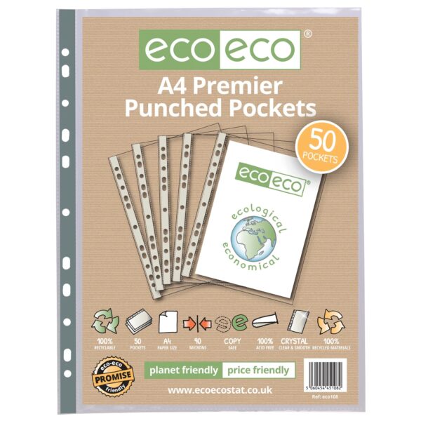 A4 Bag 50 Premier Multi Punched Pockets