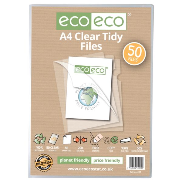 A4 Bag 50 Clear Tidy Files
