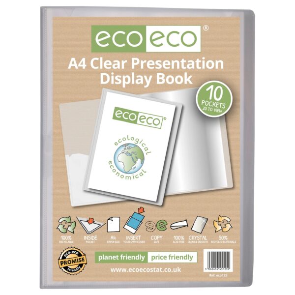 A4 Clear 10Pkt Presentation Display Book