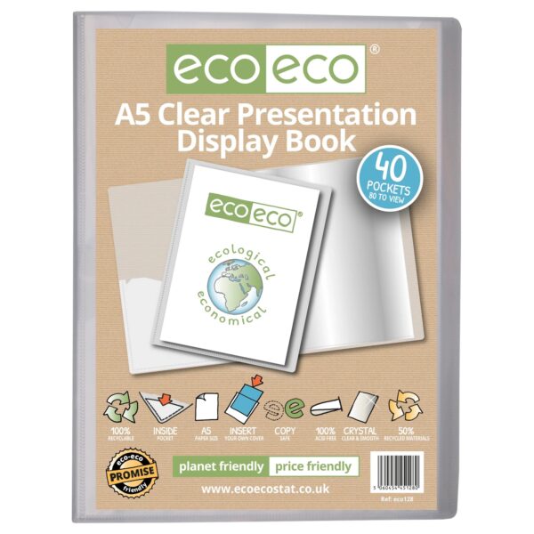 A5 Clear 40Pkt Presentation Display Book