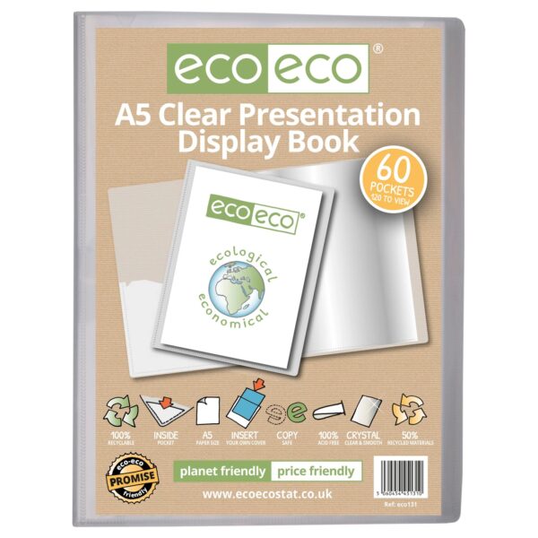 A5 Clear 60Pkt Presentation Display Book