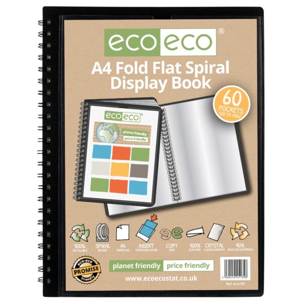 A4 60 pocket Spiral display book