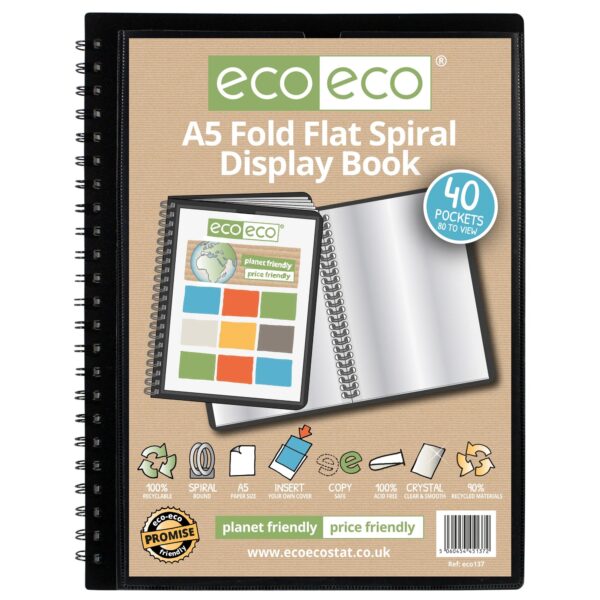 A5 40 pocket Spiral display book
