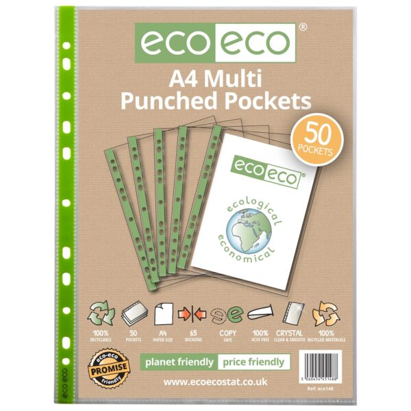 A4 Bag 50 Punched Pockets 65 Micron