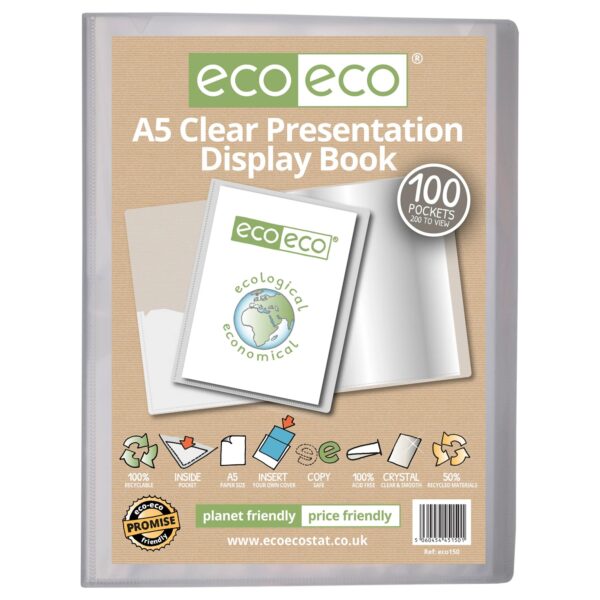A5 50% Recycled Clear 100 Pocket Present