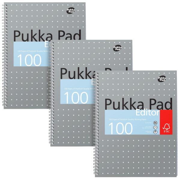 Pukka Pad Editor Metallic A4 Wirebound H