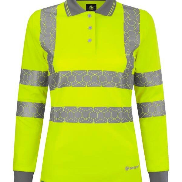 Ewear Recyc Womens Hi Vis L/S Polo Sy 08
