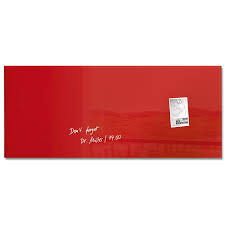 Glass Whiteboard Artv Red 130x55cm