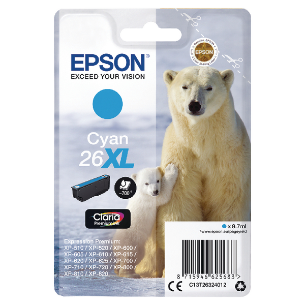 Epson C13T26324012 (26XL) Ink Cartridge