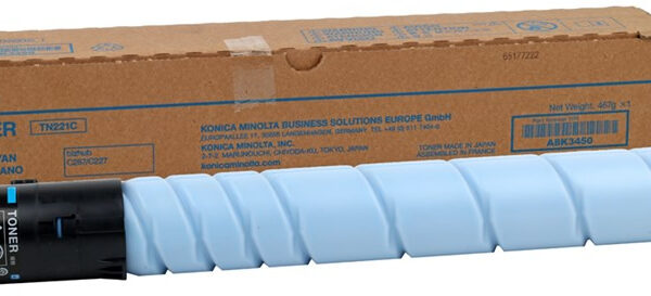 Konica Minolta A8K3450 TN221C Cyan Toner