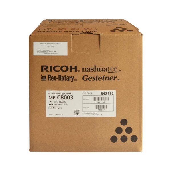 Ricoh 842192 Toner Black MPC6503/8003