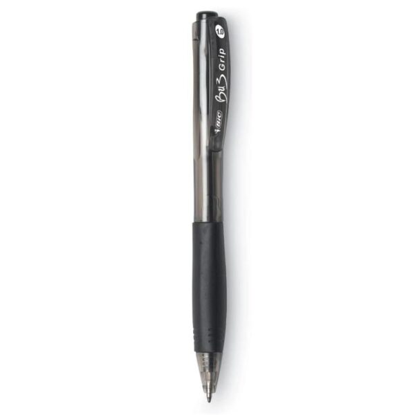 BIC BU3 Grip Retr Black Ballpoint Pen