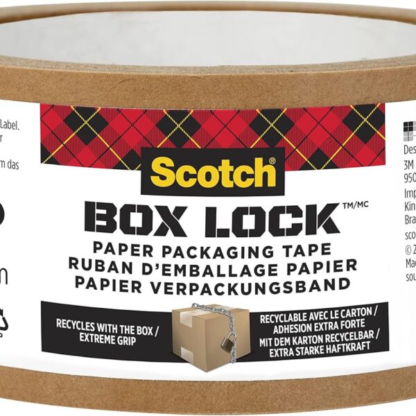 Scotch Box Lock Paper Packaging Tape, 48