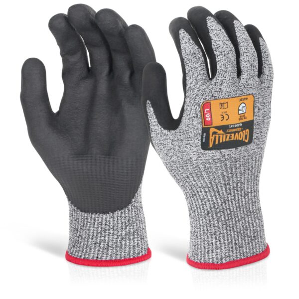 GLOVEZILLA NITRILE PALM COATED GLOVE GRE