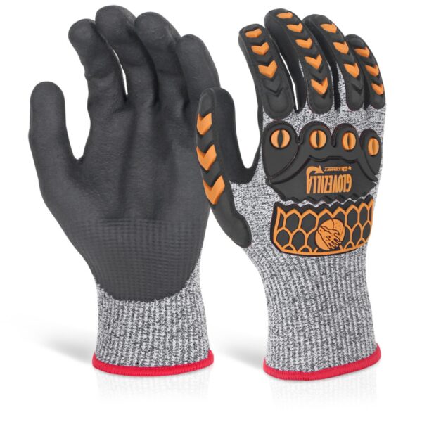 GLOVEZILLA NITRILE PALM COATED GLOVE GRE