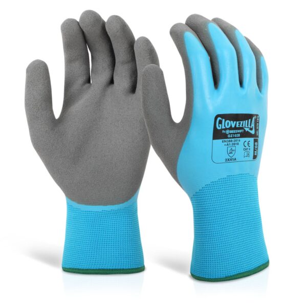 GLOVEZILLA LATEX F/C WATER RESISTANT GLO