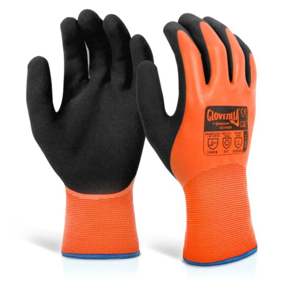 GLOVEZILLA LATEX THERMAL GLOVE ORANGE XX