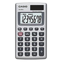 Casio HS-8VA 8 Digit Pocket Calc Silver