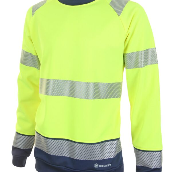 HIVIS TWO TONE SWEATSHIRT SAT YELL/NVY 3