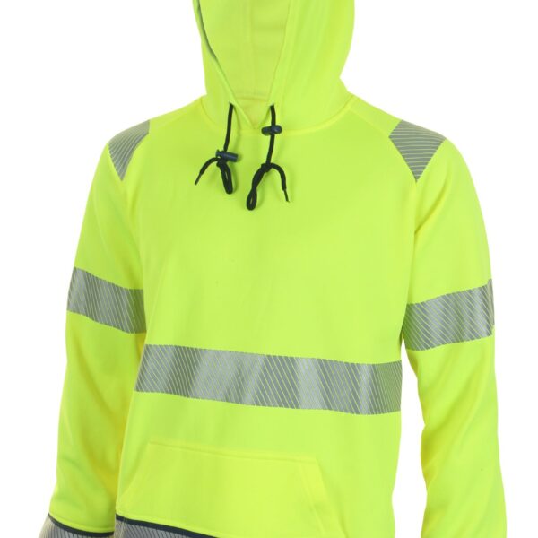 HIVIS TWO TONE HOODY SAT YELL/ NVY XL BS