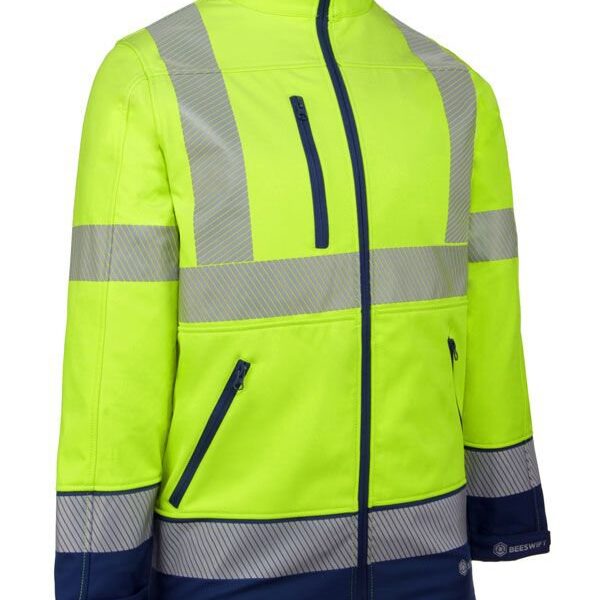 HIVIS TWO TONE SOFTSHELL Saturn Yellow/R