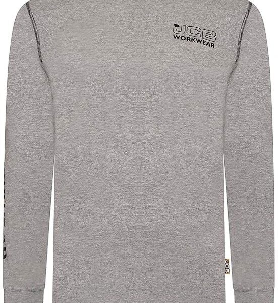 JCB Workwear Banner L/S Grey T-Shirt S