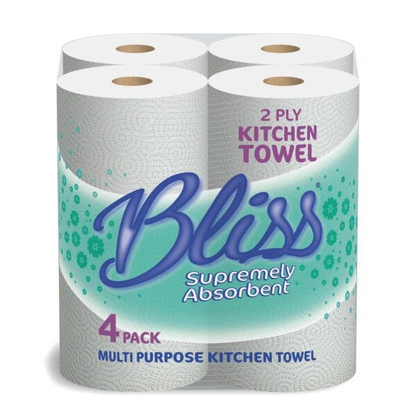 2 ply white kitchen towel - 6 x 4 Pack