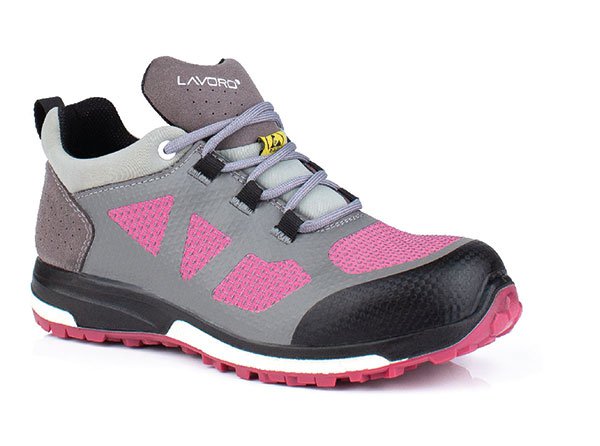 LEIA LADIES ESD SHOE GREY/PINK SIZE 02 (