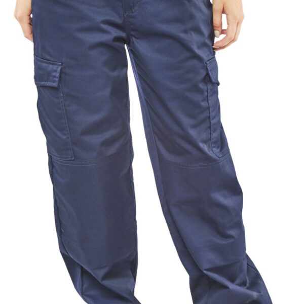 LADIES P/C TROUSERS NAVY 48