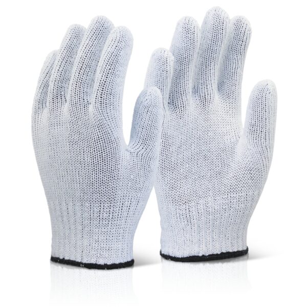 MIXED FIBRE GLOVES WHITE