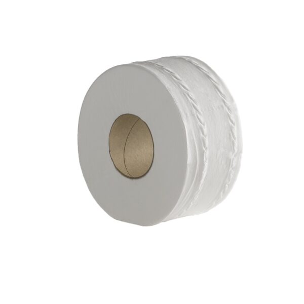 2 Ply White Mini Jumbo Toilet Rolls