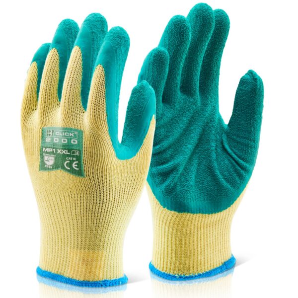 M/P GREEN LATEX P/C GLOVE XXL