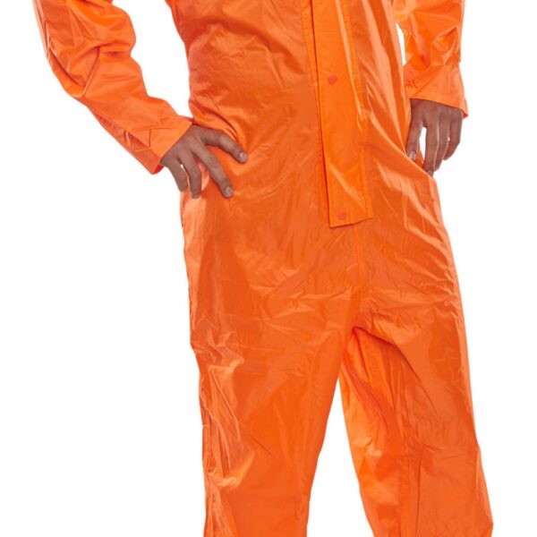 NYLON B-DRI COVERALL ORANGE L
