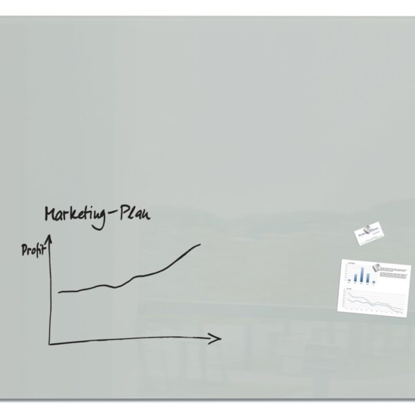 SIGEL Glass whiteboard180x120cm - grey