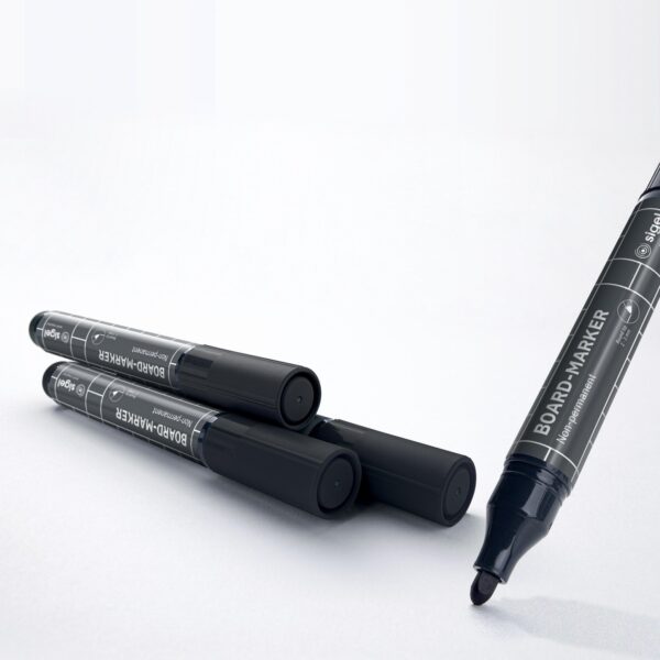 SIGEL Glassboard markers Black Pack 4