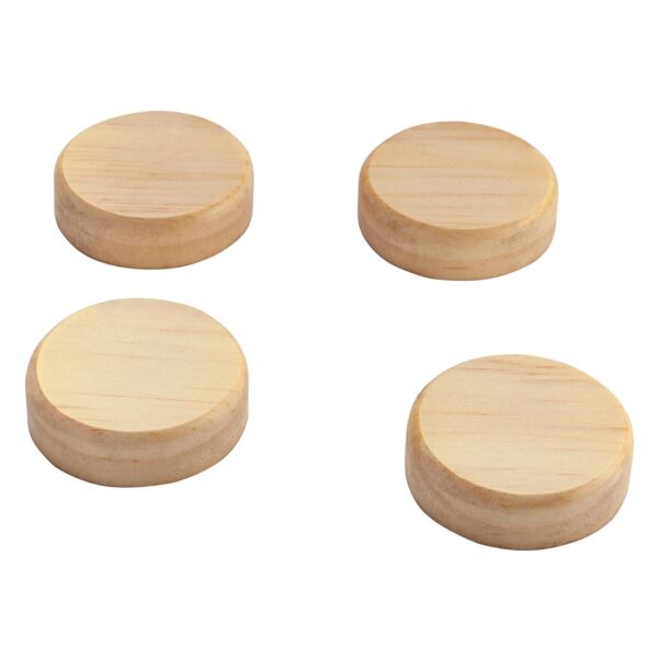 Wooden magnets round beige 4 pcs.