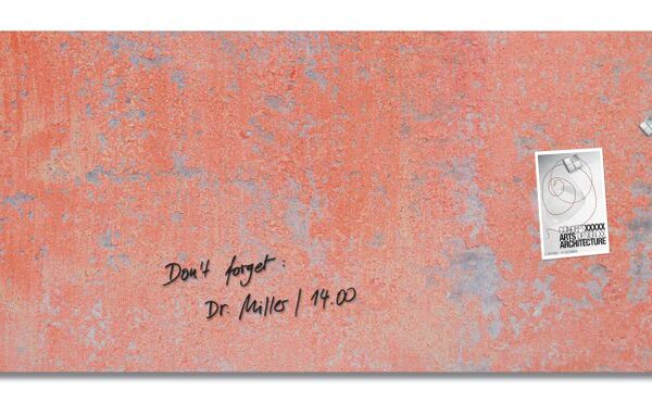 Magn glassb Artv Red Wall matt 130x55cm