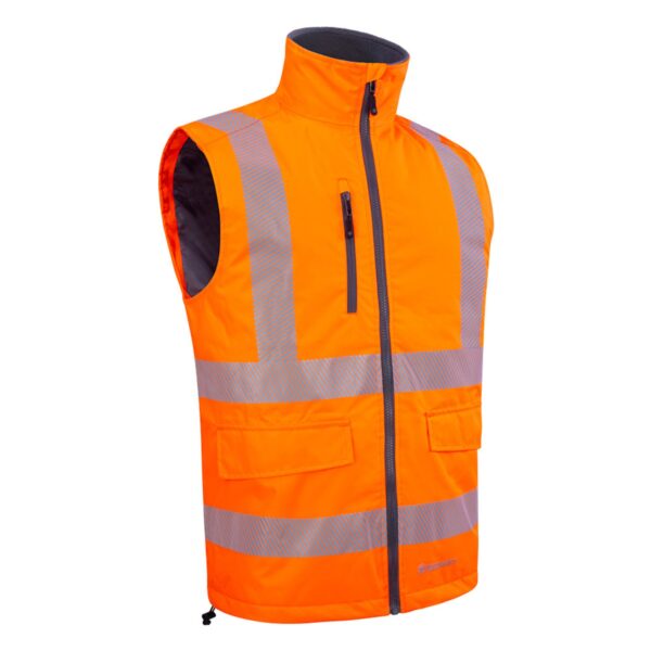 Mens Bodywarmer Fluorescent Orange 3XL